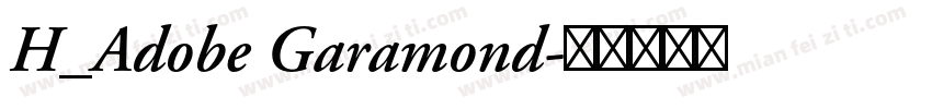H_Adobe Garamond字体转换